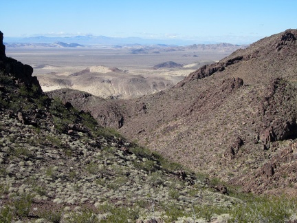 A bit past the rock outcrop, I continue up a ridge above a steep-sided drainage on the side of Sleeping Beauty