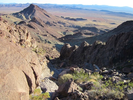 I've made it up to the ridge and have great views toward my campsite down below Sleeping Beauty (which I can't see yet)