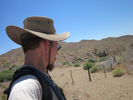 I continue down this fork of Globe Canyon and exit the Wilderness markers