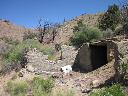 Next to Summit Spring are the remains of a concrete foundation and, presumably, a building