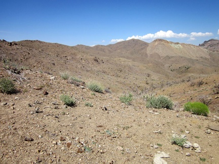 I'll follow the Providence Mountains ridge line to the left, then head right later to that high point at centre (Hill 1713)