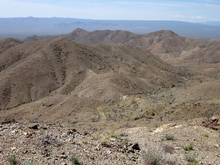 I get a good view of Globe Canyon Road from above, which I just hiked on the way to Summit Spring