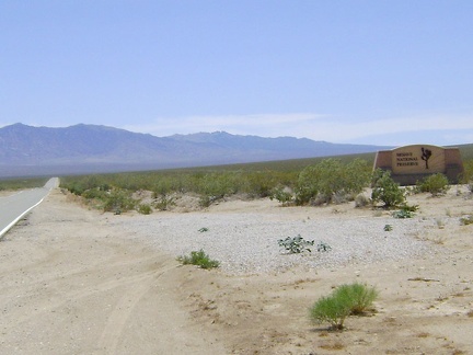Also near the beginning of Ivanpah Road is one of those &quot;entering Mojave National Preserve&quot; monuments