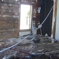 Inside one of the rooms of the collapsing house at Cima