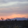 Sunset glows around the distant Clark Mountain range tonight