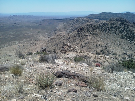 Woods Wash Road is visible in this view from the side of Table Mountain