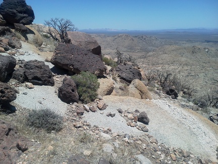 Now I can see down into Upper Black Diamond Spring Valley, where I hiked a few days back