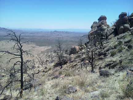 One last view down toward Woods Wash for a while as I walk around the flank of Table Mountain toward its east side