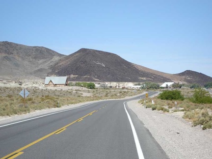 The badlands let up as Highway 127 enters the village of Shoshone with its restaurant, post office and general store