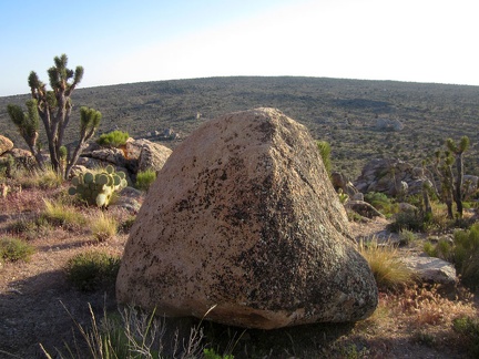 From Teutonia Peak are views over to the "summit" of Cima Dome