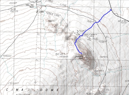 Teutonia Peak Trail, Mojave National Preserve, hiking route