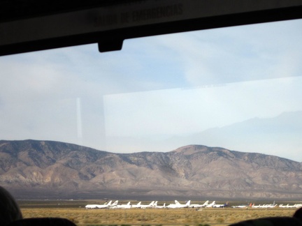 I'm always intrigued by the airplane graveyard here at Mojave, CA when the Amtrak bus drives by