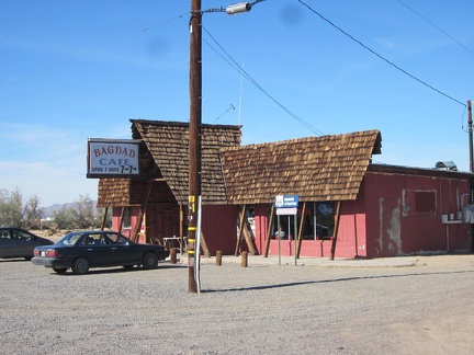 I pass the Bagdad Café in Newberry Springs, famous for its appearance in the movie of the same name
