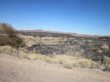 I pass a lava field along old Route 66 east of Newberry Springs