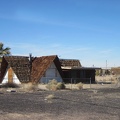 Also in Newberry Springs is this abandoned A-frame building with a roof of wood shingles