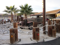 I arrive at the Route 66 Motel in Barstow and its collection of old cars 'n' such, and check in for another night