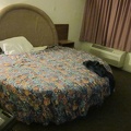 I love the quirky old round beds at the Route 66 Motel in Barstow