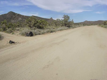 I reach Death Valley Mine Road and turn left here to begin skirting around the west side of the New York Mountains