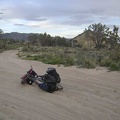 I look across the sand trap here and ponder the abandoned buildings at Death Valley Mine