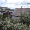 From behind the old miner's cabin, I look across the highway to last night's Searchlight motel