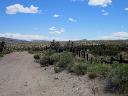 As Walking Box Ranch Road approaches the California border, I pass another old corral