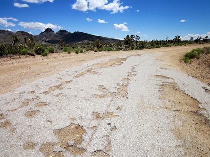 Here and there on Walking Box Ranch Road are bits of residual old pavement
