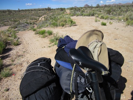 I take the detour around another wash-out on the old Barnwell and Searchlight Railway grade