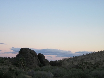  Since I'm between a couple of hills, I don't get to see a full sunset here at the end of Castle Peaks Road