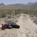 I carry my bike, and walk my packed saddlebags, out of the Wilderness area over to the old road