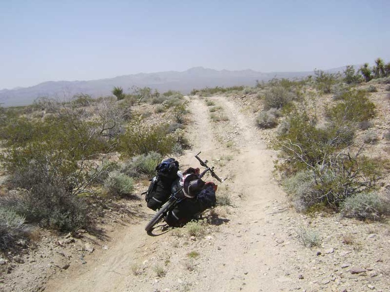 A couple of little lumps on Globe Mine Road add interest to the ride down the fan