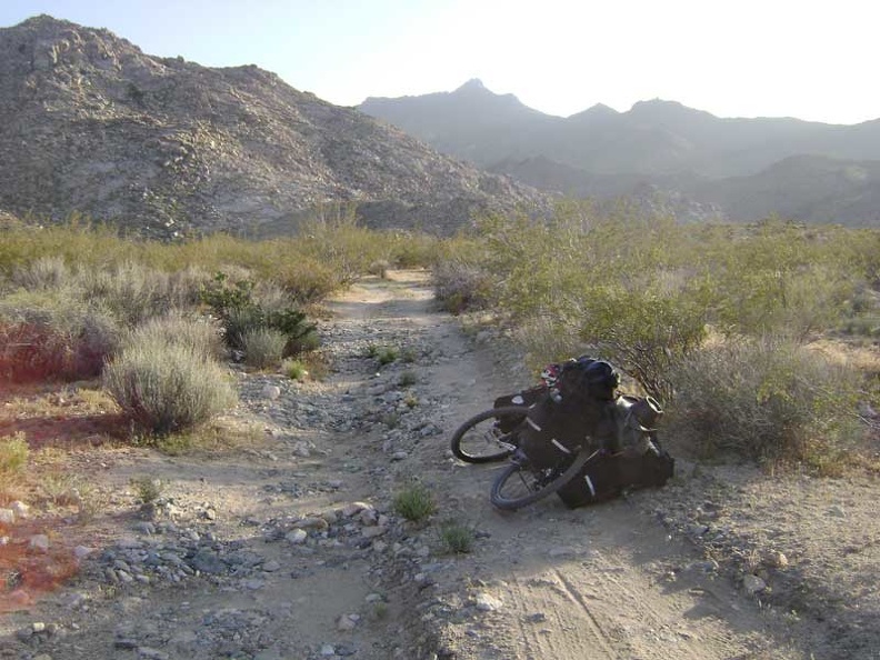 The last little bit of road up to the campsite is a bit washed out