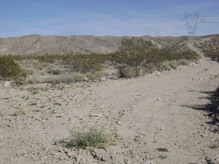 I pass a short-cut up over Rocky Ridge that follows the power lines to the ridge top where I'm going