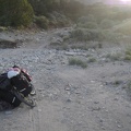 After about two miles on the deteriorating road up Keystone Canyon, I reach a wash-out