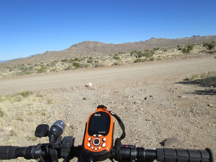 I arrive at Ivanpah Road and turn right to head up into the New York Mountains