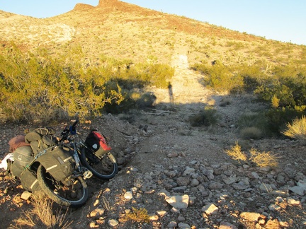 I'm not able to ride this faded road any longer, and the tire tracks I was seeing here have all but disappeared