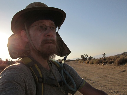 A few years ago (2008), my overloaded bike rack broke while riding on the washboarded road here on Ivanpah Road