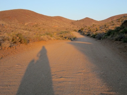 Finally, I've reached the flatter, upper part of Ivanpah Road, still with blurry shadows due to the eclipse