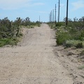 Walking Box Ranch Road is mostly straight and slightly uphill, but occasional humps over desert topography add interest