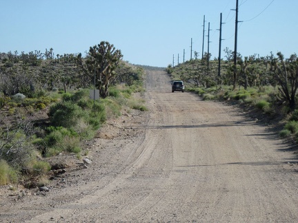 I approach the sole motor vehicle that I've seen today on Walking Box Ranch Road