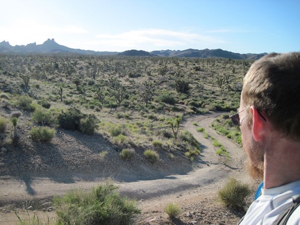 I almost missed the old road to Malpais Spring, here it is; I've been watching for it and checking my pre-recorded GPS points