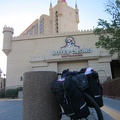 After the Amtrak train ride to Bakersfield, an Amtrak bus shuttled me to Primm, Nevada to start this bicycle-camping trip