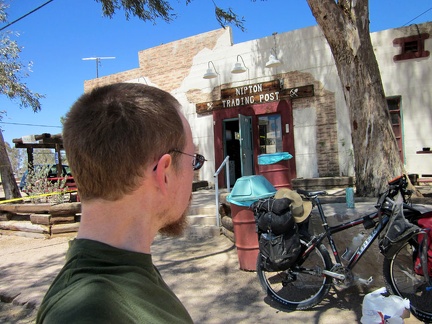 I take a break at the Nipton general store for chips and iced tea, and I fill my water supply to the max