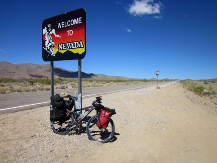 I always have to stop at the "Welcome to Nevada" sign whenever I pass by here