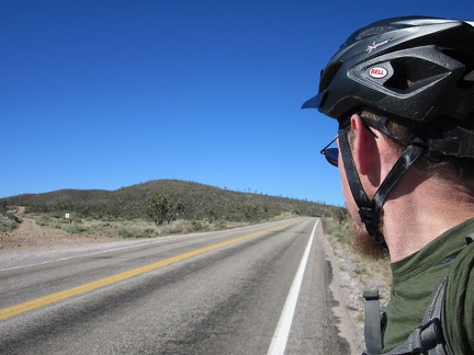 At the Crescent Pass summit, I see the little dirt road into the McCullough Mountains that I'll follow