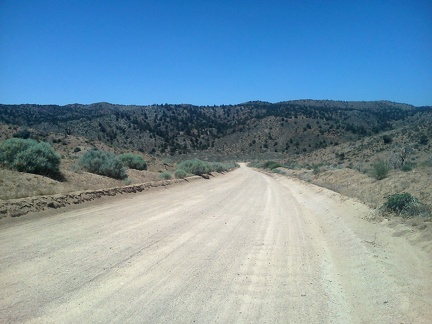 The rough washboard of upper Black Canyon Road prevents me from gaining any speed as I decend to the Cedar Canyon Road