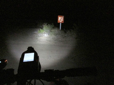 I considered staying at a Primm casino hotel last night, but they were full, so I rode 12 dark miles to Nipton and camped there