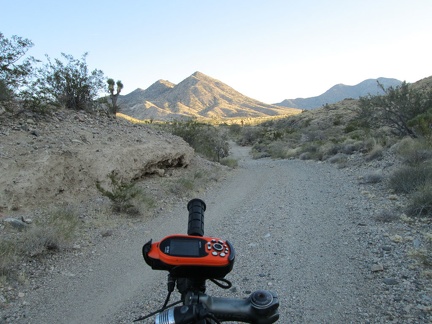 I decide I don't feeling like riding up Ivanpah Road any further and look for a campsite on adjacent Slaughterhouse Spring Road