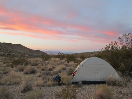 I didn't travel as far as hoped today, but I'm very happy camping here by Slaughterhouse Spring, now planning tomorrow's hike