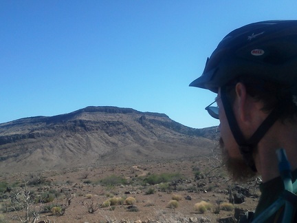 I reach a point where I have a view over to Bluejay Mine Road and Wild Horse Mesa above