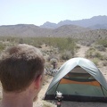 Making coffee outside my tent near the end of the middle fork of Globe Mine Road, Mojave National Preserve